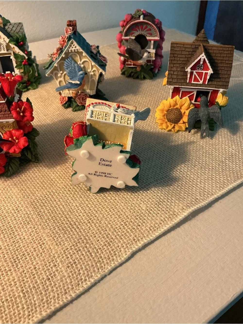 HC Mini Birdhouse Figurine Set of 7
